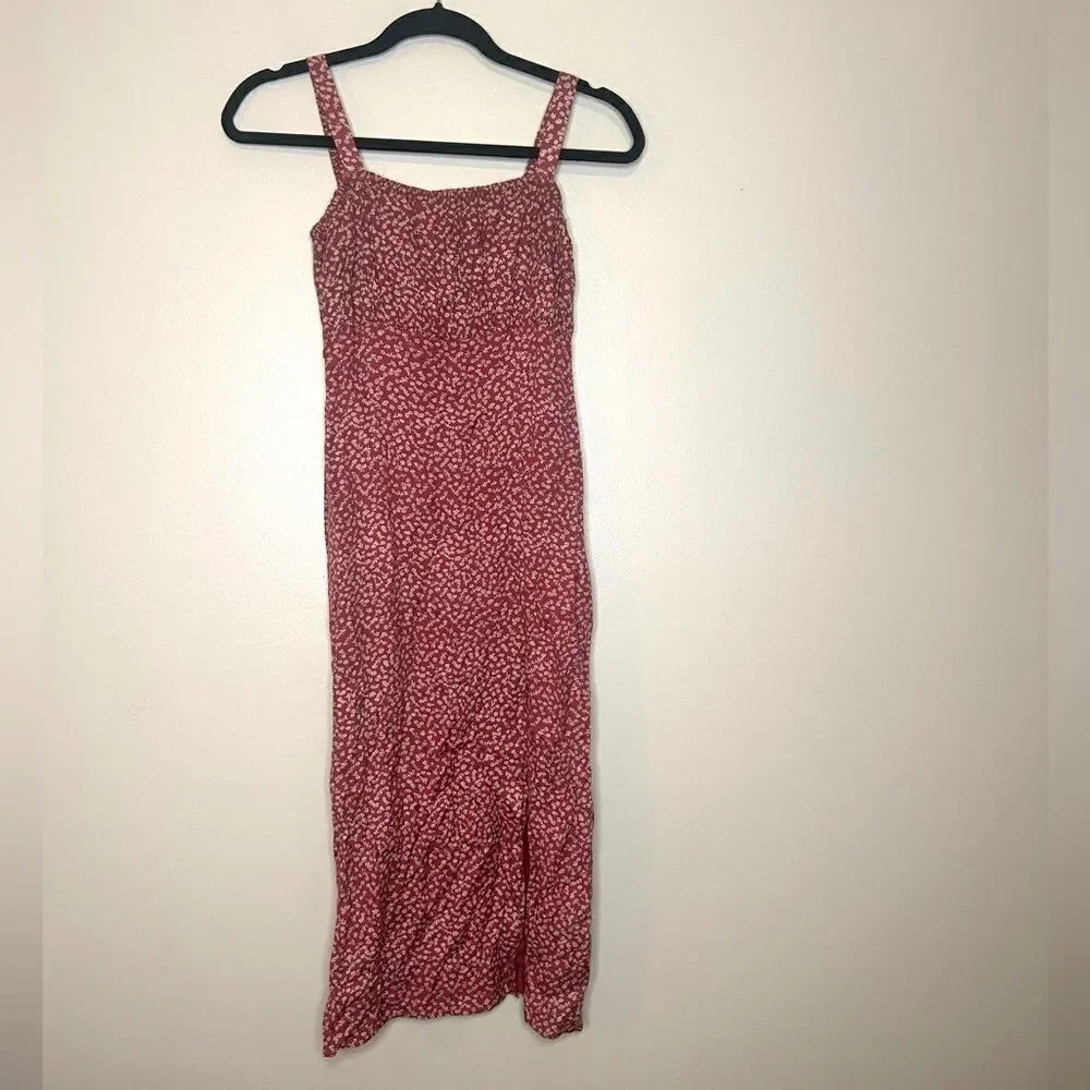 Abercrombie & Fitch Red Floral Slip Dress
